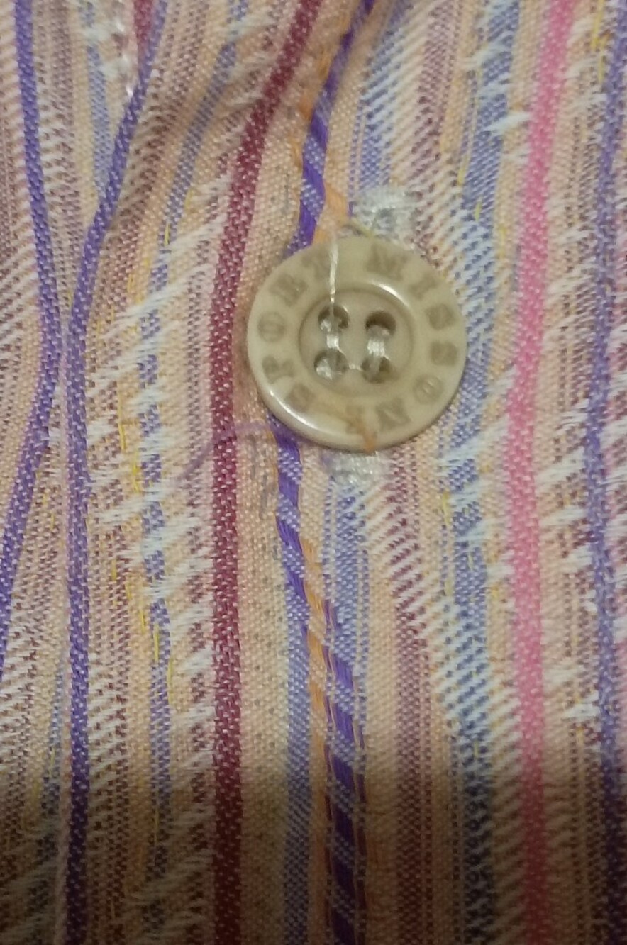 Missoni Men's Striped Long-Sleeve Button-Up Shirt - Picture 5 of 7